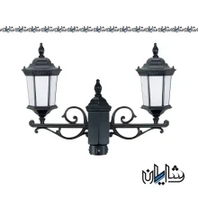 چراغ پارکی دو شاخه رابو شاخه T سربالا بدون پایه تکشیدفام