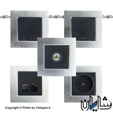 کلید و پریز دلند الکتریک نقره ای مات مدل آسا