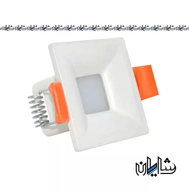 چراغ چشمی 3 وات بدنه سفید طلقی رویه مربع زانیس