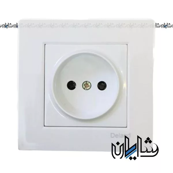 پریز برق محافظ دار سرامیکی دلند الکتریک مدل آسا