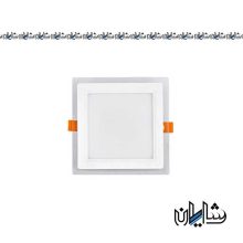 چراغ سقفی توکار مربعی گلاریس 18 وات پارس شعاع توس