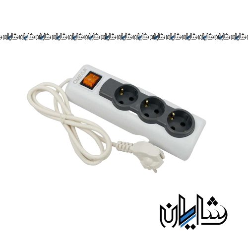 رابط 3 خانه ارت دار امگا مدل R3000 باکابل 3متر