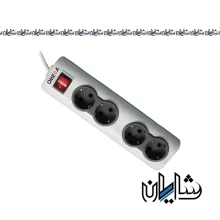 رابط 4 خانه ارت دار امگا مدل R4000 با کابل 5 متر