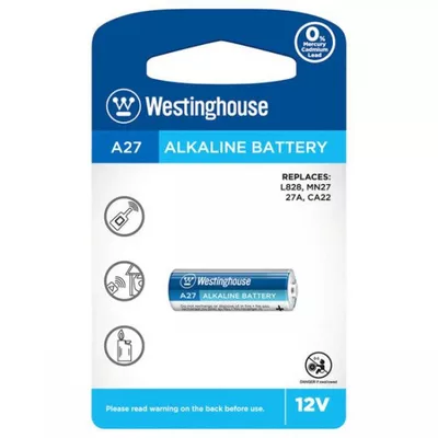 باتری ریموتی 27A وستینگ هاوس مدل Alkaline بسته 2 عددی