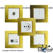 کلید و پریز دلند الکتریک مدل آسا طلایی مات