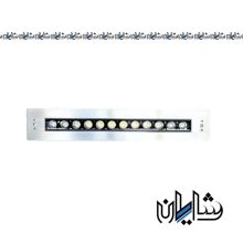 چراغ استخری توکار مستطیلی استیل تک رنگ 12 وات 12 ولت لدمان